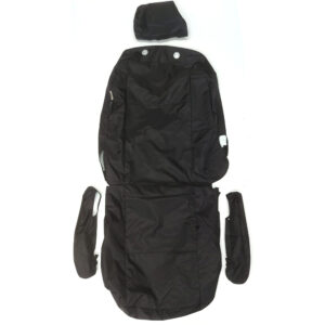 Close-up of Volkswagen Transporter seat cover stitching and durable material