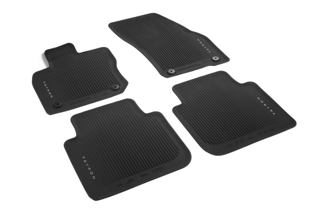 Volkswagen all-weather rubber mats with raised edges